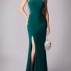 Alila-Forest-Green-Beaded-backless-debs-dress-Mascara