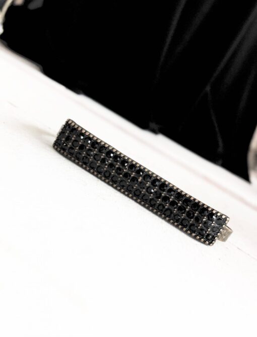 Alila Black Crystal Three Finger Ring