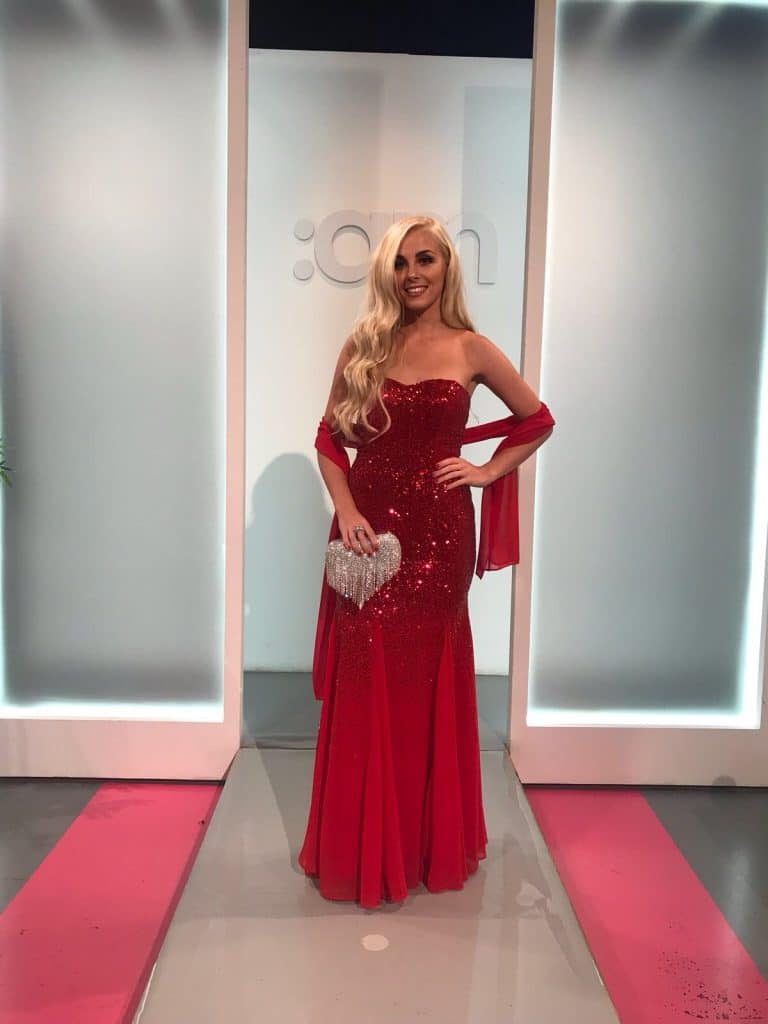 City-Goddess-Red-Strapless-Sequins-Chiffon-Gown-Ireland-AM-Alila