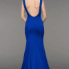 Gino Cerrutti Blue Low Back Fishtail Gown