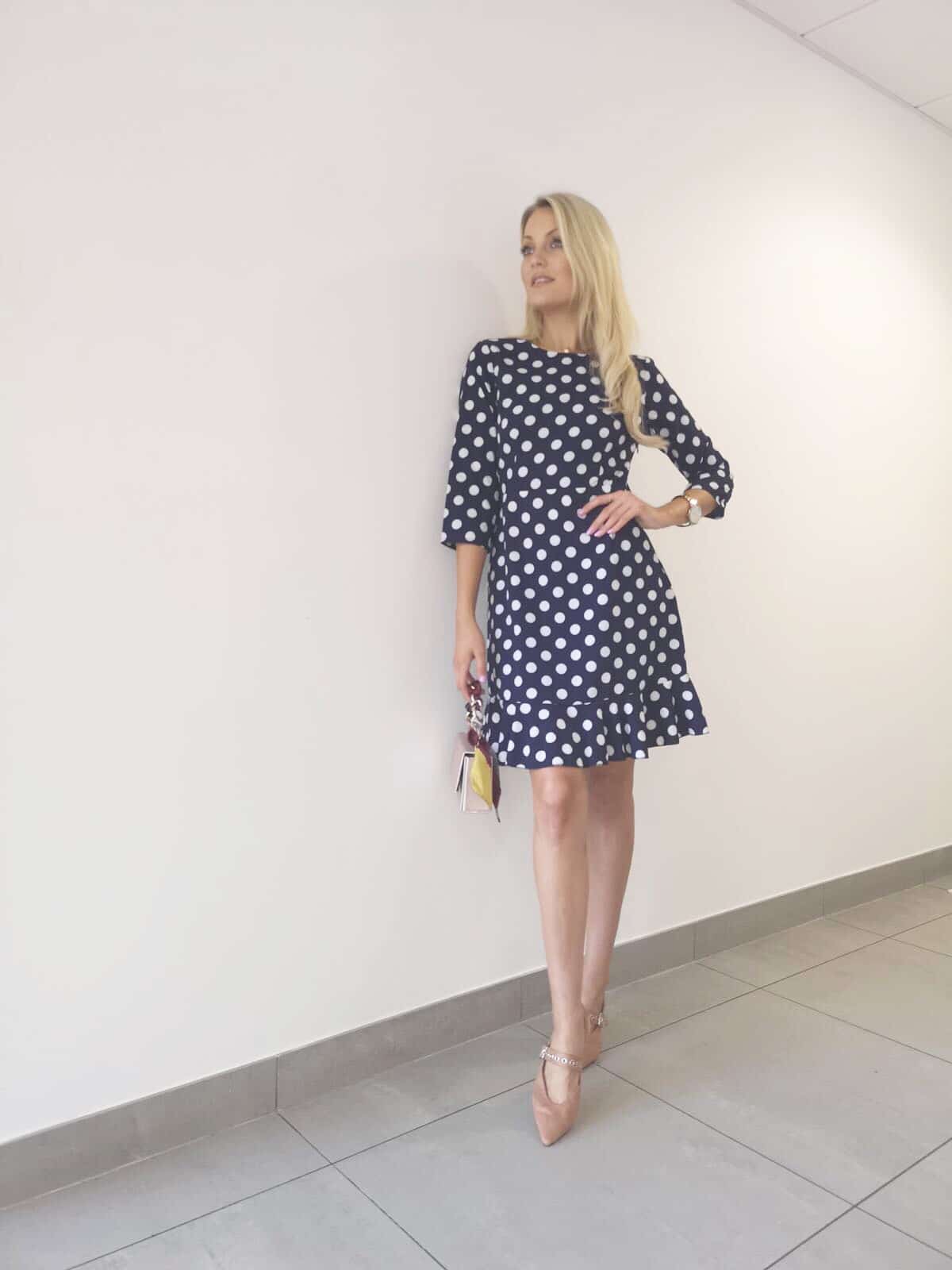 Danity Navy Polka Dot Dress | Alila Boutique