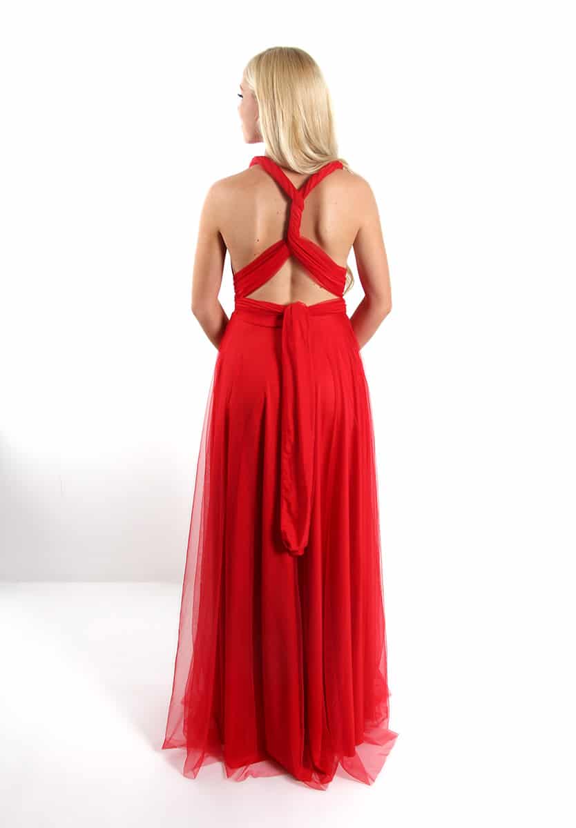 Goddess By Nature Miss Scarlet Signature Tulle Multiway Gown - Alila