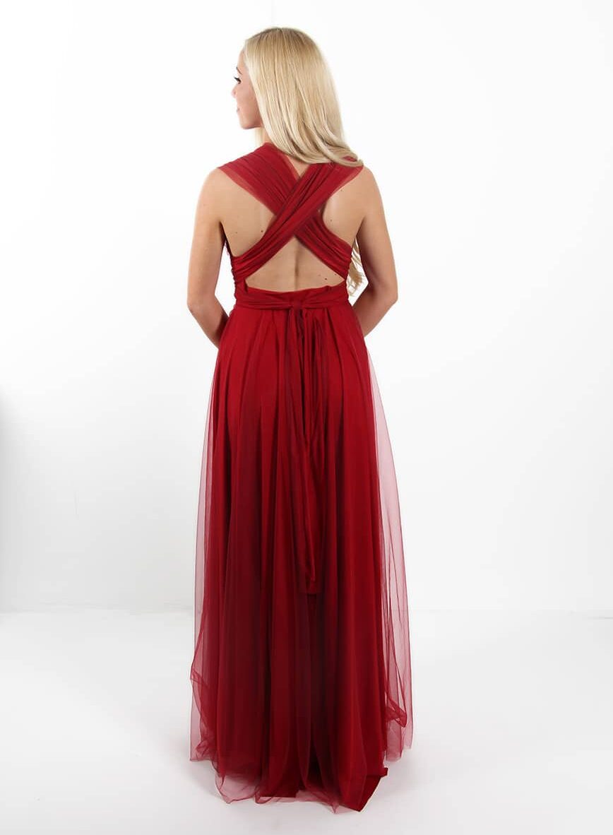 Bridesmaids-Dresses-Goddess-By-Nature-Red-Wine-Tulle-Multiway-dress-Alila