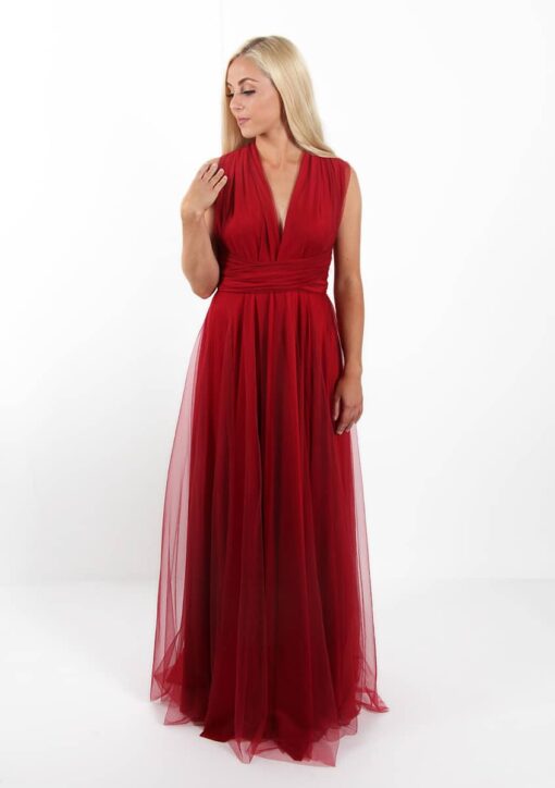 Bridesmaids-Dresses-Goddess-By-Nature-Red-Wine-Tulle-Multiway-dress-Alila