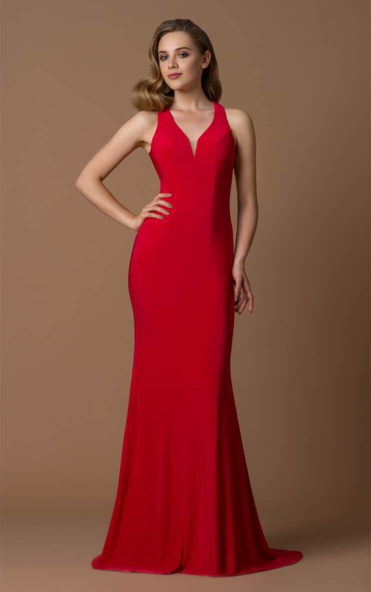 Gino-Cerrutti-Strappy-Back-Red-Fishtail-Debs-Dress-Alila-Boutique