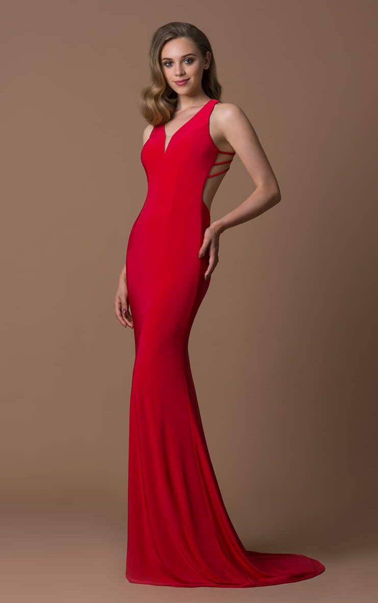 Gino-Cerrutti-Strappy-Back-Red-Fishtail-Debs-Dress-Alila-Boutique