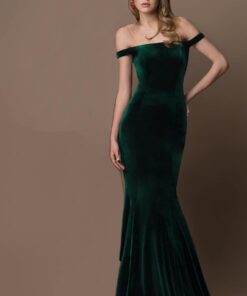 Gino-Cerutti-Green-Velvet-Fishtail-Debs-dress-Alila-boutique
