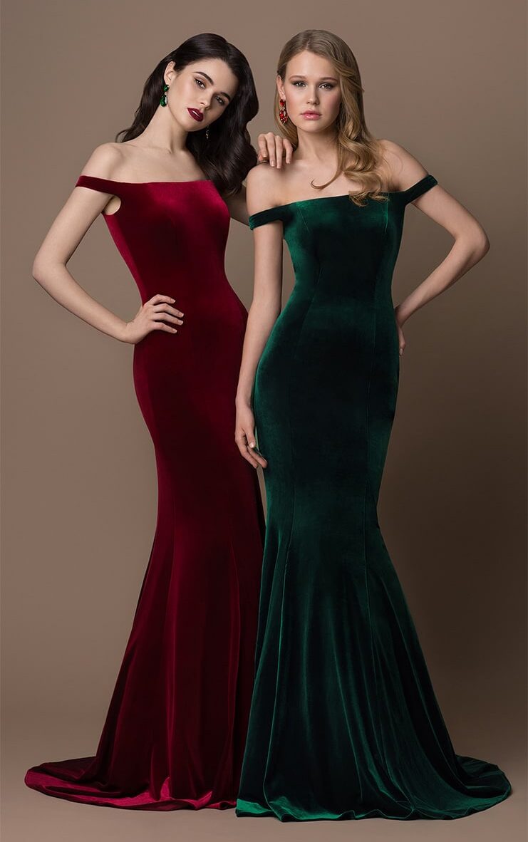 Gino-Cerutti-Green-Velvet-Fishtail-Debs-dress-Alila-boutique