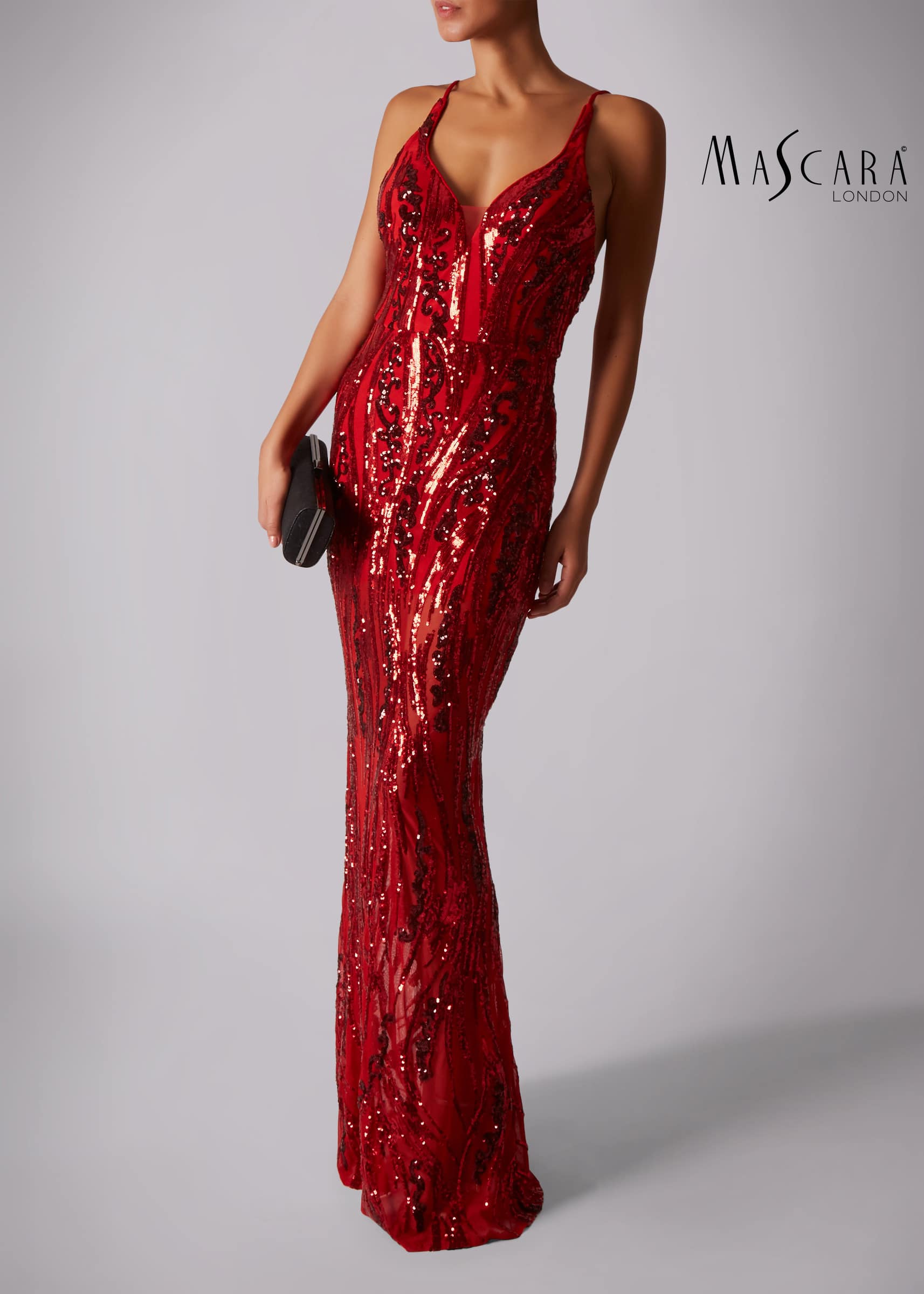 red sequin bodycon