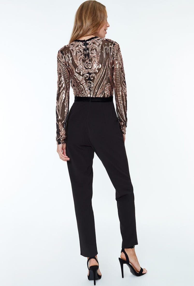 Alila-Champagne-and-Black-Jumpsuit-dancing-with-the-stars