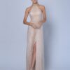 B35D08-HL-Bariano-Champagne-Sparkle-High-Neck-gown-Alila