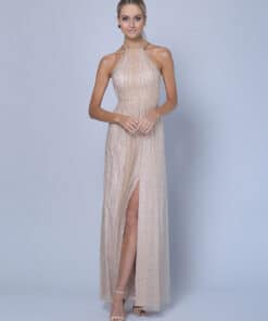 B35D08-HL-Bariano-Champagne-Sparkle-High-Neck-gown-Alila