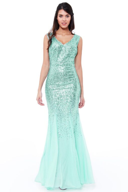 DR627-Mint-sequin-and-chiffon-debs-bridesmaids-dress-Alila-boutique-bridal