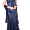 DR1049 - Navy-Strapless-sequin-and-chiffon-bridesmaids-dress-debs-dress-Alila-Dublin