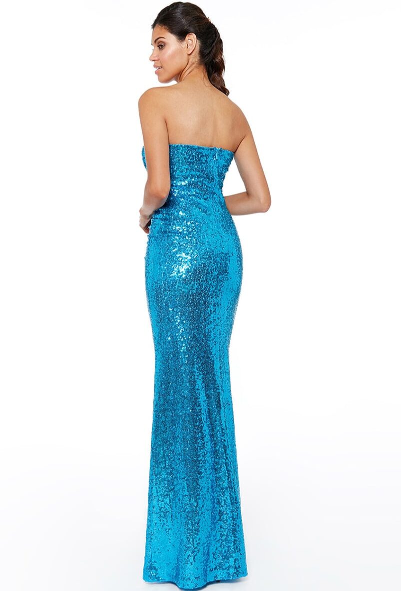Aqua-Blue-strapless-sequin-debs-dress-slit-Alila