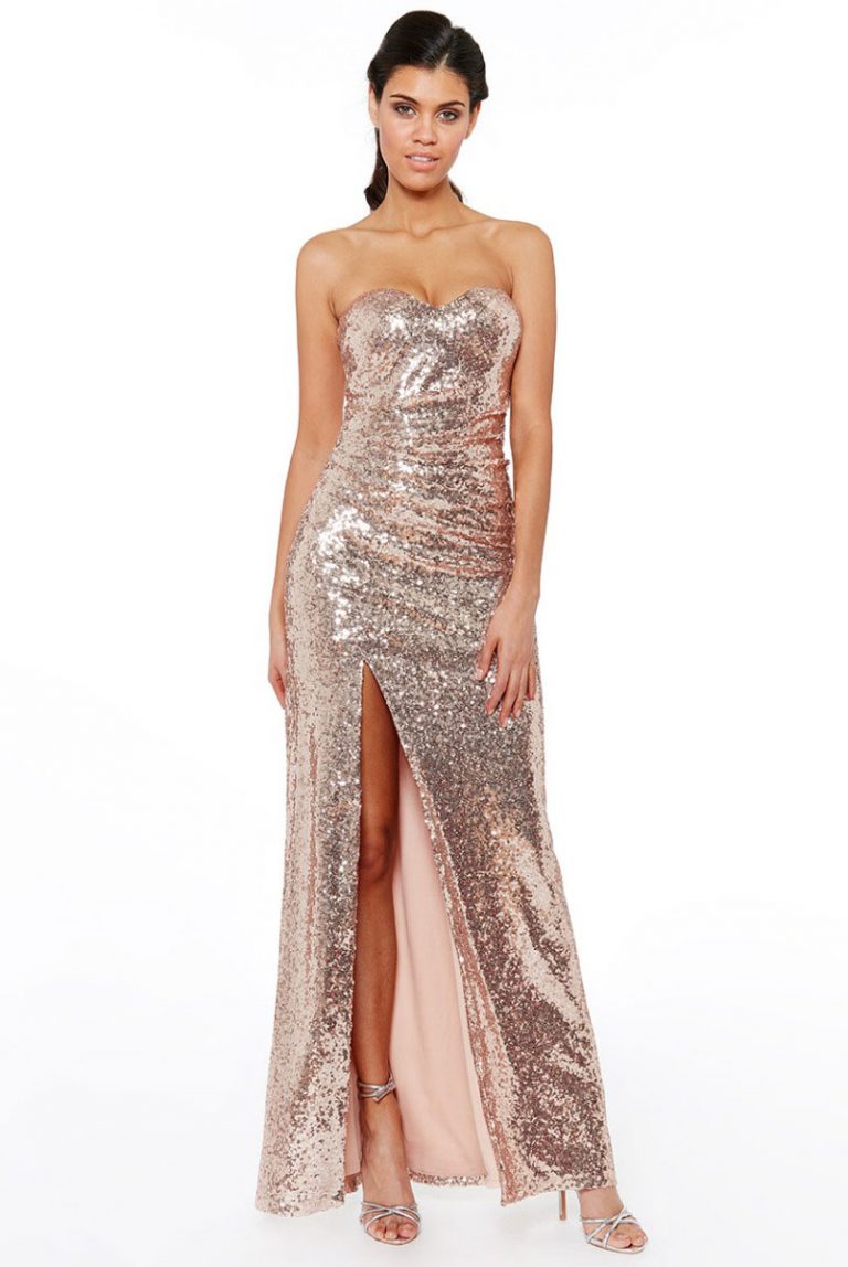 strapless sequin top