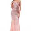 Peach-Sequin-Strapless-Debs-Dress-Alila