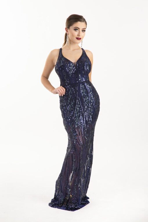 Chloe-Ormond-Navy-Sheer-Sequin-Strappy-Back-Debs-Dress-Dublin-Alila