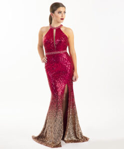 Chloe-Ormond-Red-and-Gold-Ombre-Sequin-open-back-debs-dress-Alila-boutique