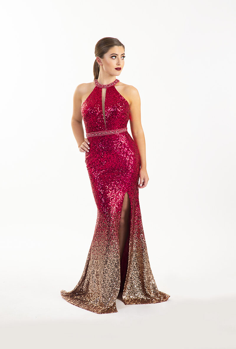 Chloe-Ormond-Red-and-Gold-Ombre-Sequin-open-back-debs-dress-Alila-boutique