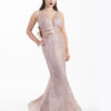 Chloe Ormond Rose Gold Glitter Cut Out Gown Alila