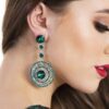 Emerald-Green-Circle-Drop-Earrings