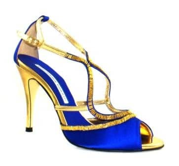 blue and gold heels