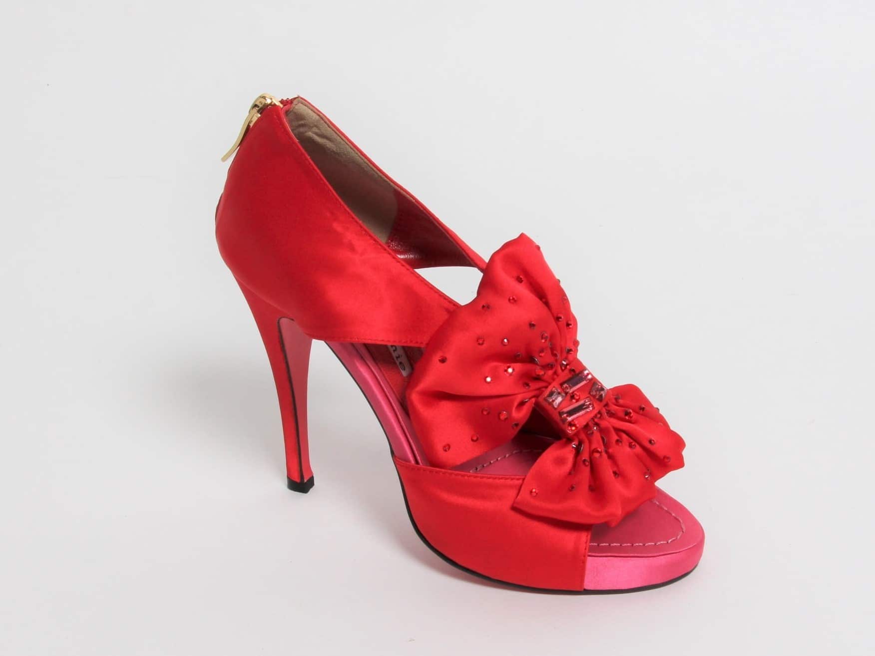 bow heels pink