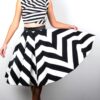 Chevron-Black-and-White-Stripe-Skirt-Atalier