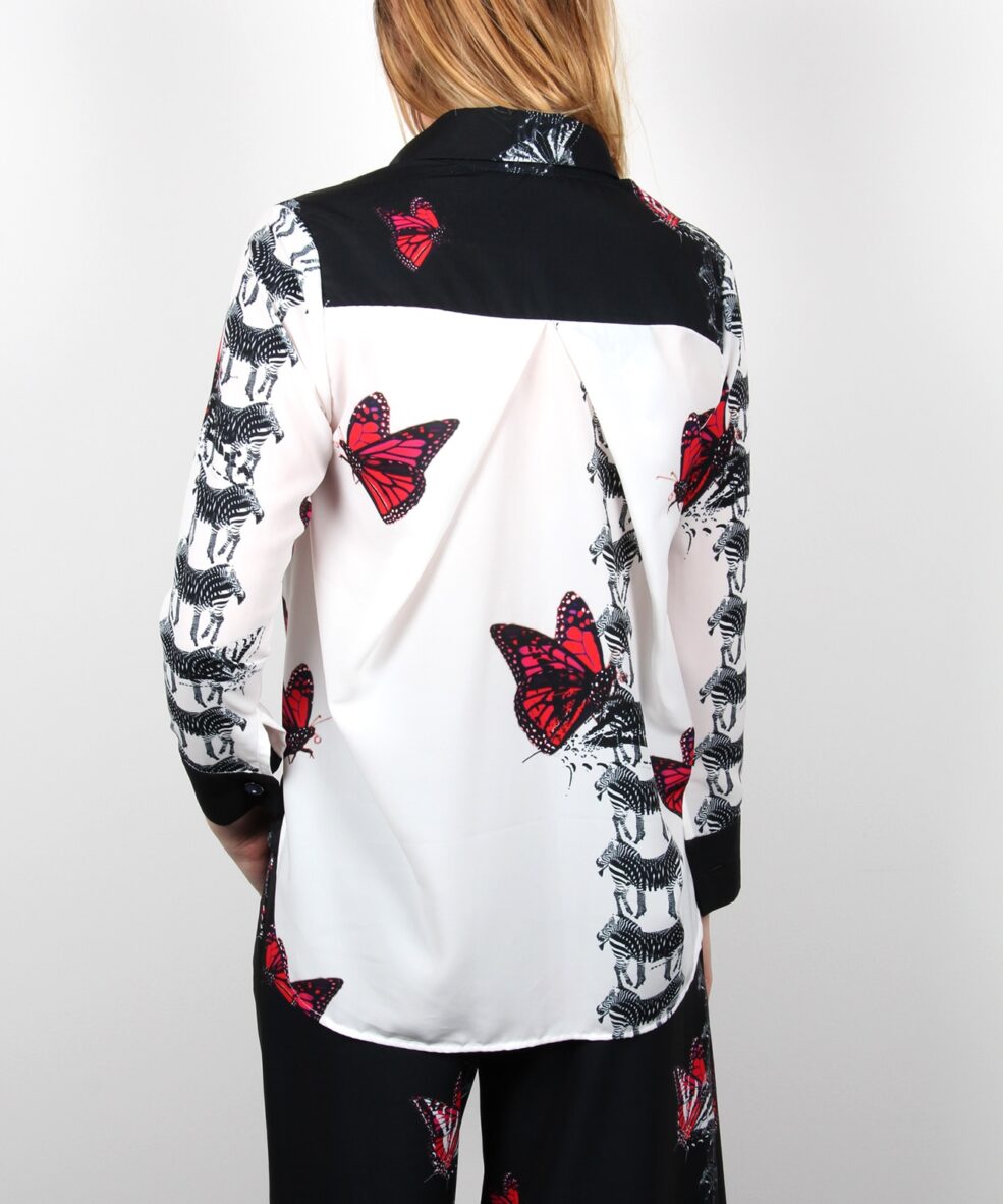 White-Print-Butterfly-Shirt-Butterfly-Print-Crop-Trousers-Atalier