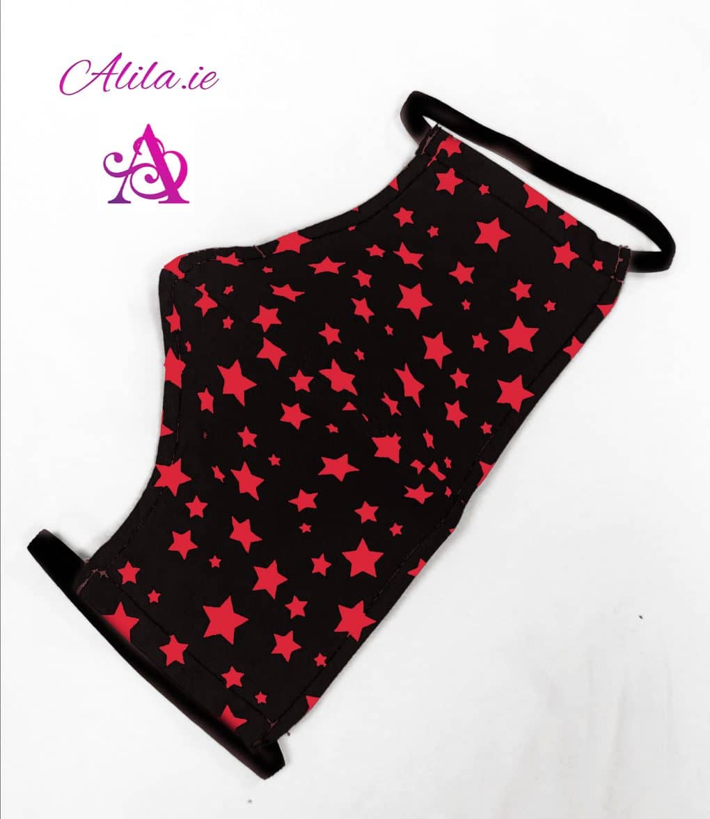 Black-and-red-stars-Face-mask-Alila-Boutique-Face-Covering