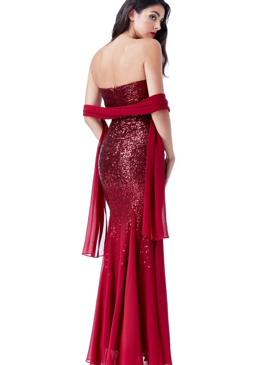 Burgundy-Strapless-Sequin-Chiffon-Debs-Dresses-Alila-Ireland