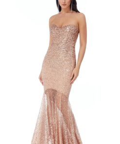 Champagne-Sequin-Fishtail-sheer-debs-dress-Alila-Boutique-ireland