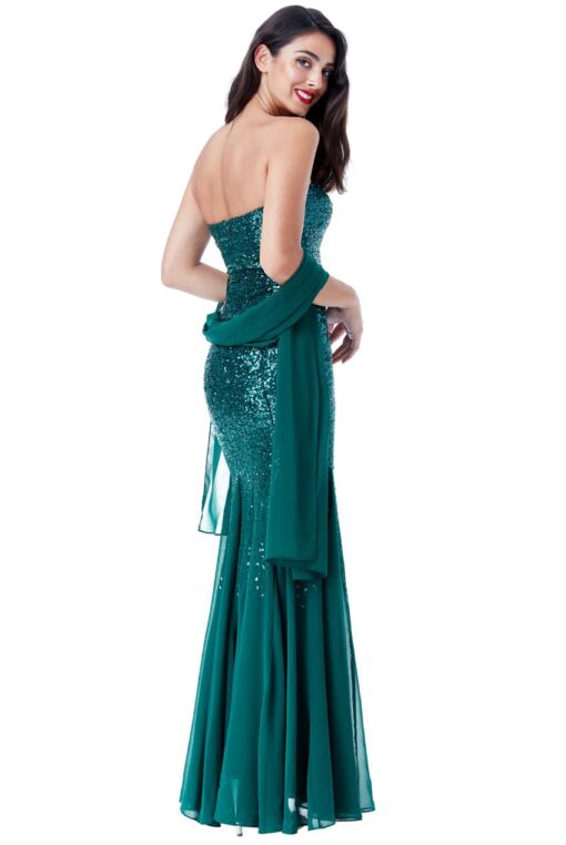 Emerald-Green-Strapless-Sequin-Chiffon-Debs-Dresses-Alila-Ireland