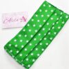Green-star-print-cotton-face-mask