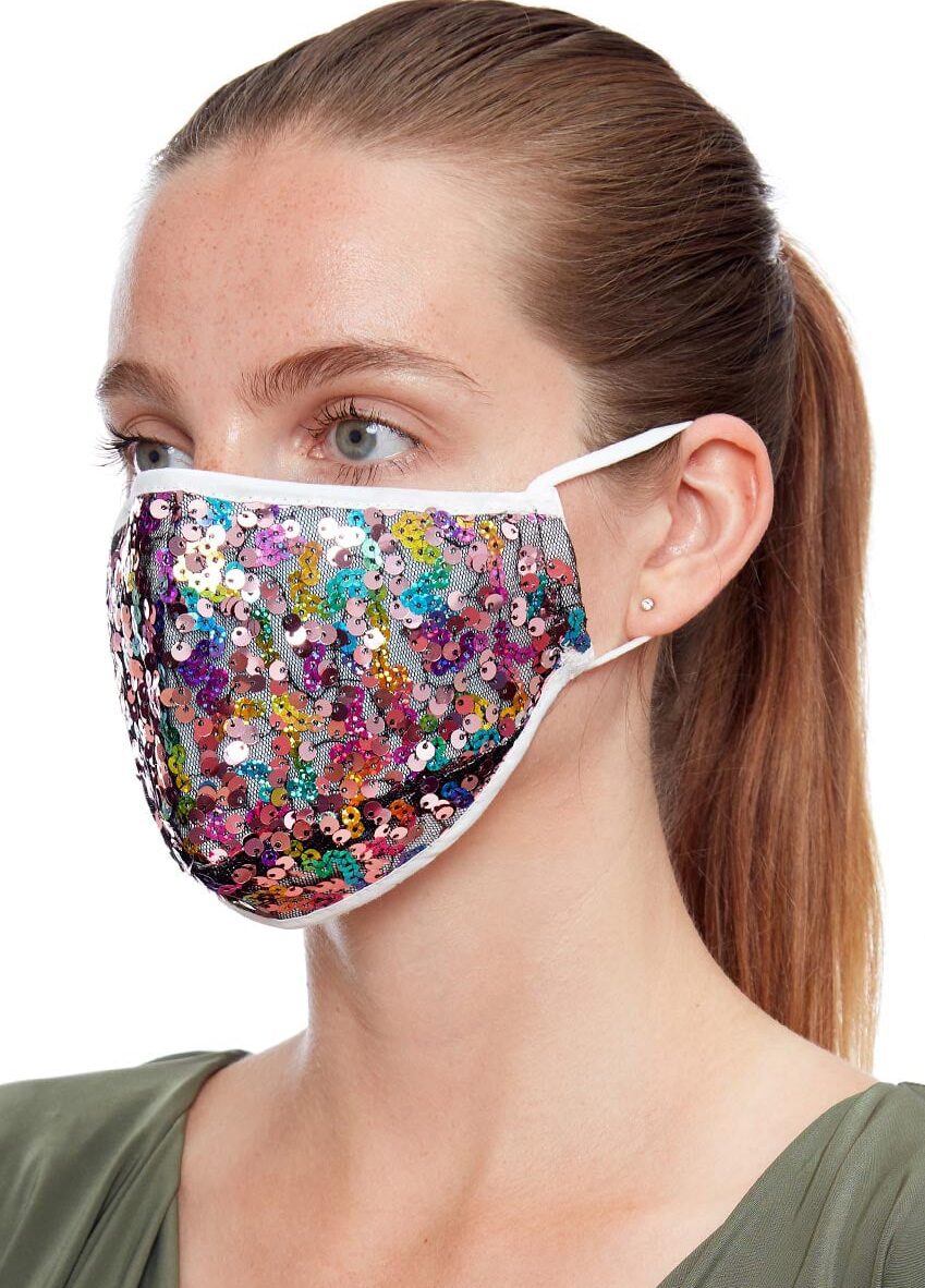 Rainbow-sequin-face-mask-ladies-face-covering Alila