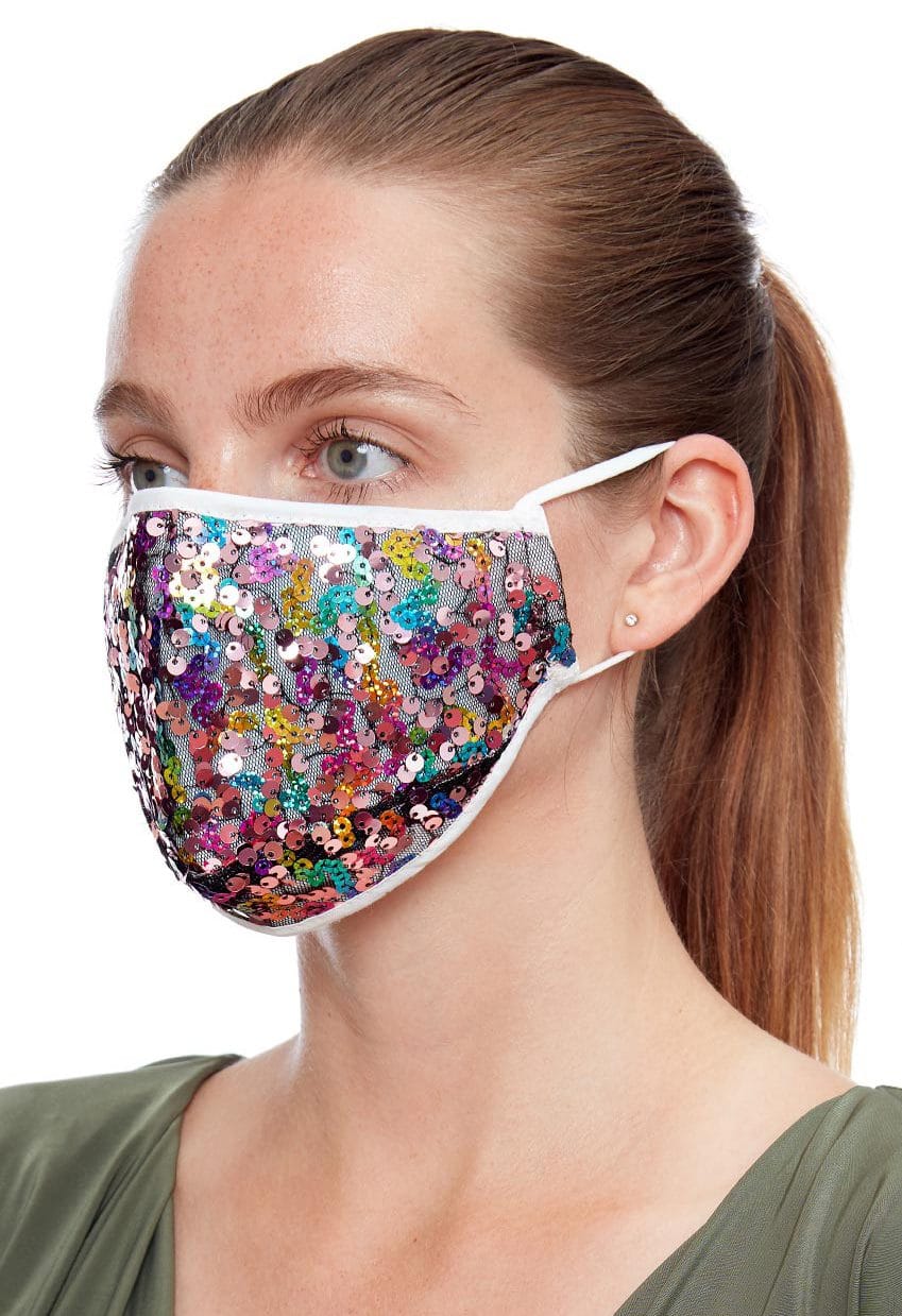 Rainbow-sequin-face-mask-ladies-face-covering Alila