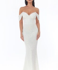 White-Iridescent-Strapless-bardot-Debs-Dress-Alila-Ireland