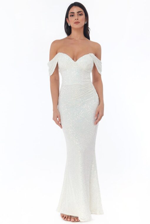 White-Iridescent-Strapless-bardot-Debs-Dress-Alila-Ireland