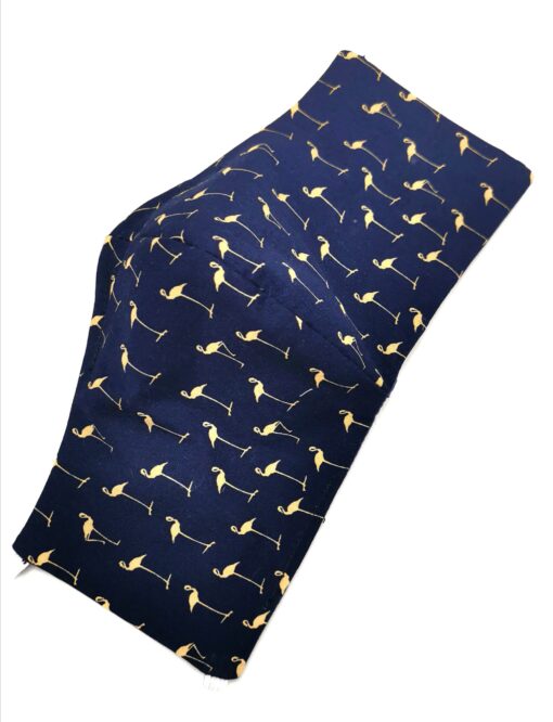 Navy-flamingo-cotton-face-covering-Alila