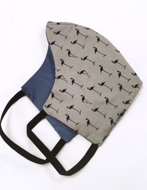 Grey-Flamingo-Cotton-Face-Mask-Covering-Alila