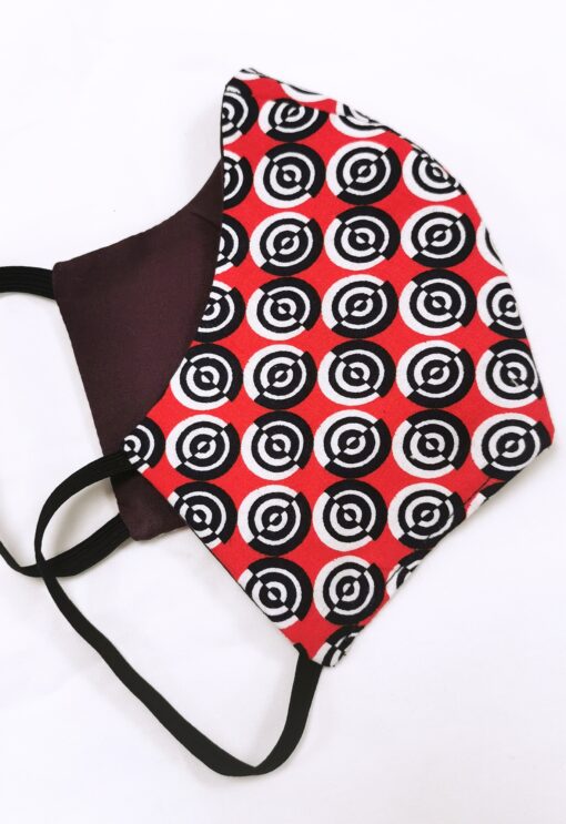 Retro print face covering