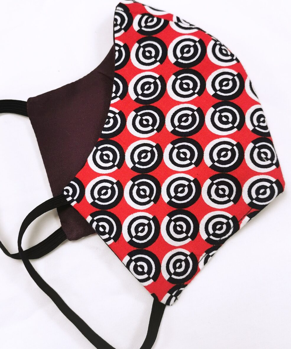 Retro print face covering