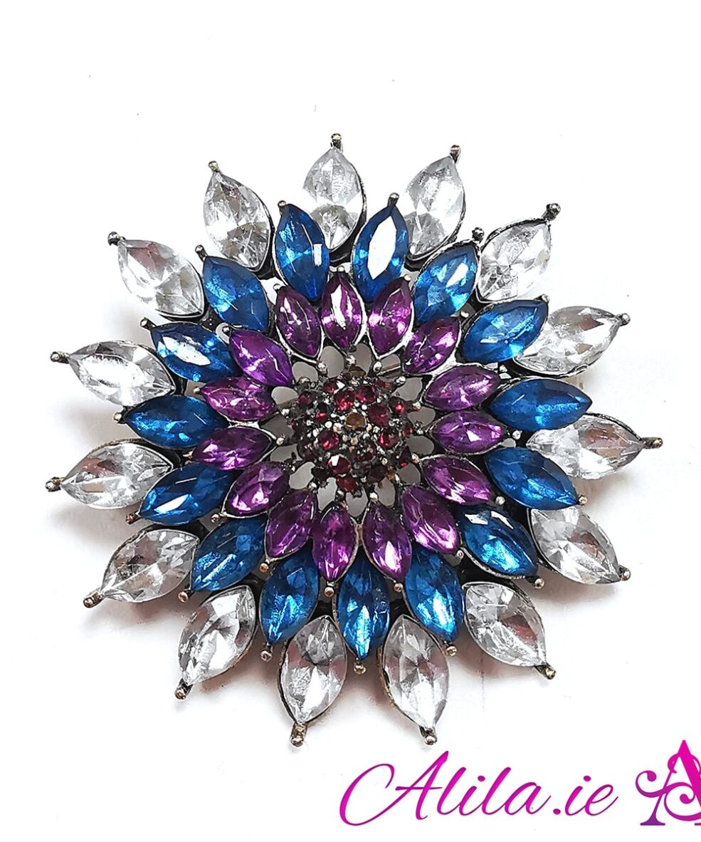 Clear,-purple-and-aqua-crystal-brooch-Alila