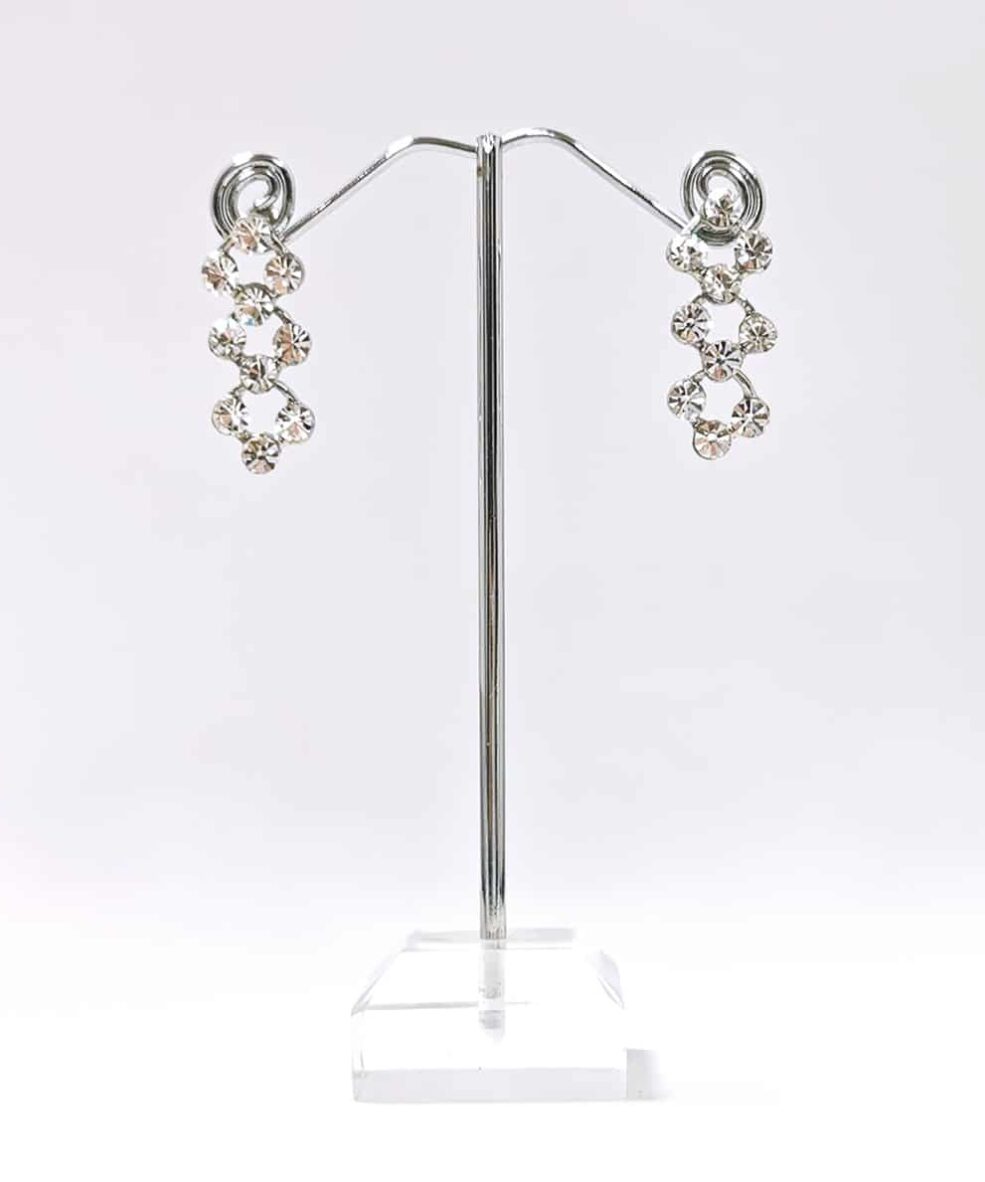 Delicate Crystal Linked Earrings