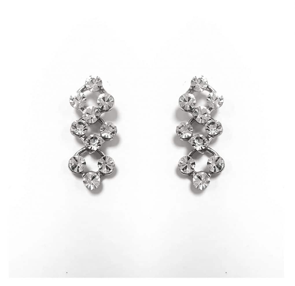 Delicate Crystal Linked Earrings