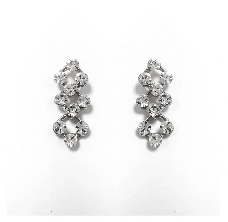 Delicate Crystal Linked Earrings