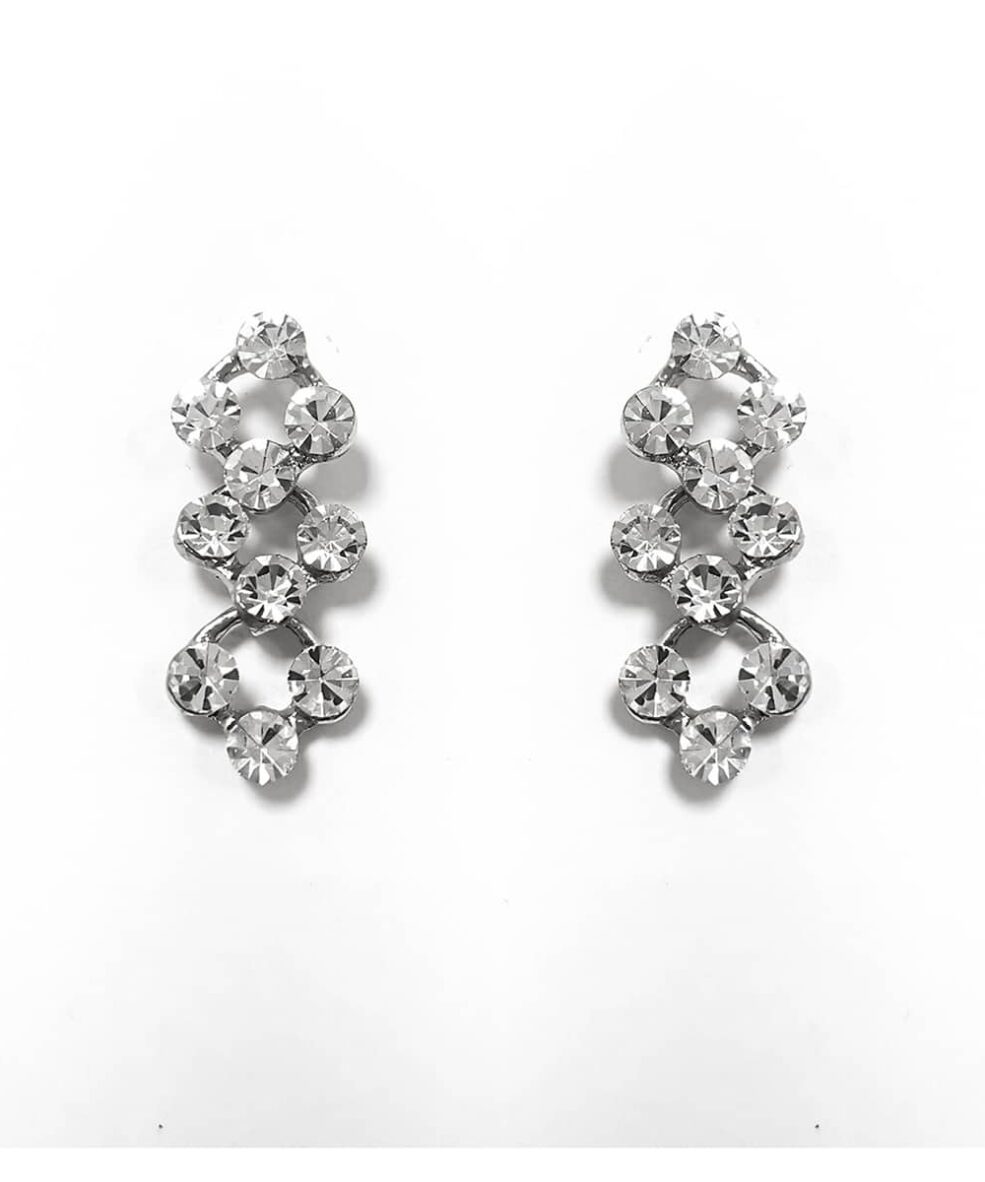 Delicate Crystal Linked Earrings