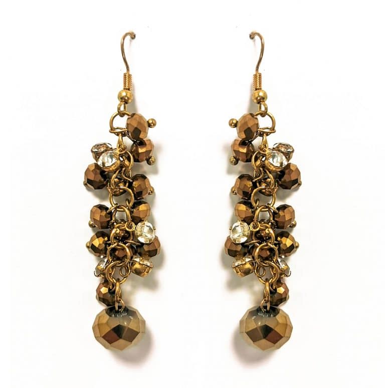 Gold-Bronze-bead-and-crystal-earrings-Alila
