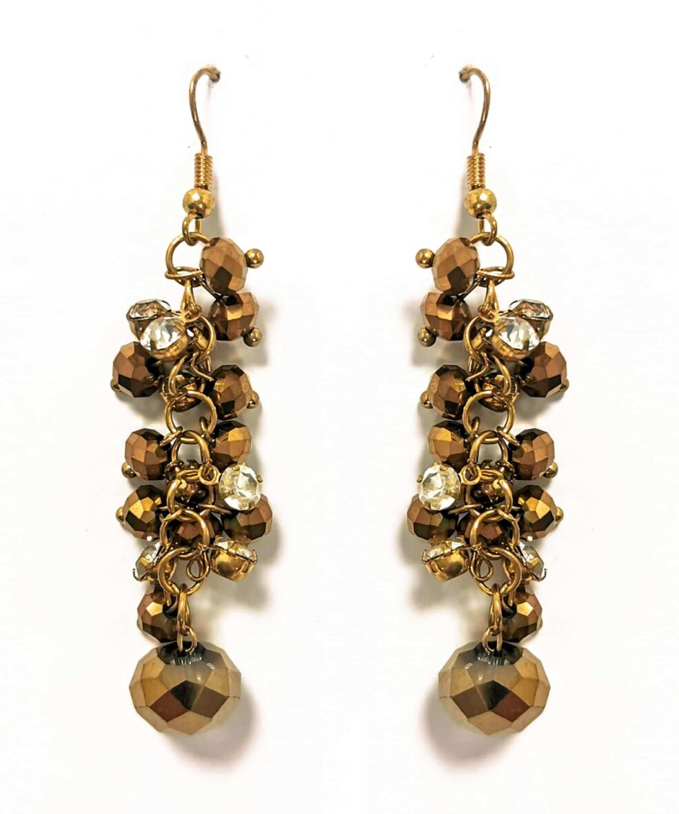 Gold-Bronze-bead-and-crystal-earrings-Alila